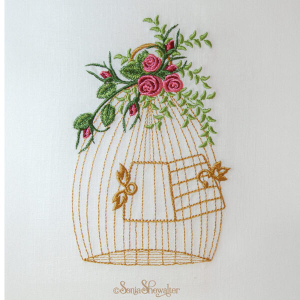 Heirloom Roses Bird Cage