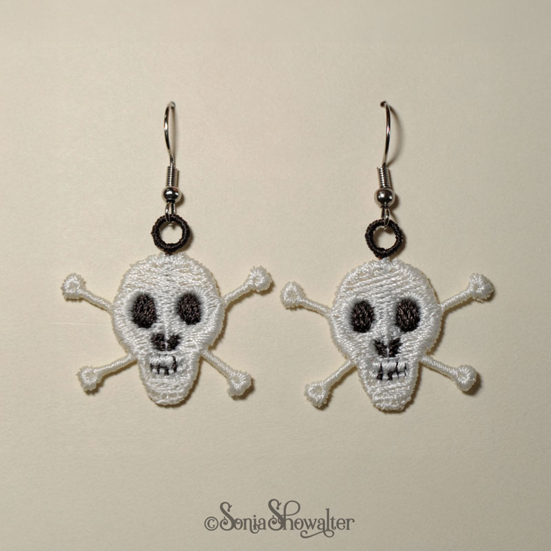 Skull & Cross Bones Earrings - Sonia Showalter Designs
