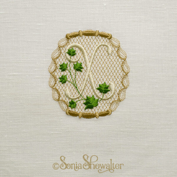 English Ivy Alphabet - X